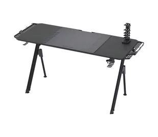 ★KUPON 10% NA STRONIE★ Biurko gamingowe FALCON 1.4 LED Gamset Czarny - Biurka dla dzieci - miniaturka - grafika 1