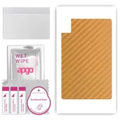 Akcesoria do tabletów i e-booków - folia naklejka skórka strukturalna na TYŁ do TCL Tab 10L Gen 2 - Carbon Złoty - apgo SKINS - miniaturka - grafika 1