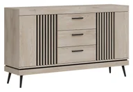 Komody - Komoda Mati Mi04 2D3S Dąb Cremona Cotta / Czarny - miniaturka - grafika 1