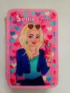 Piórniki - Piórnik Szkolny z Wyposażeniem Selfie Girls 27 elementów, Różowy - miniaturka - grafika 1