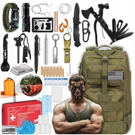 Plecaki - Zestaw Awaryjny Ewakuacyjny Plecak z Wyposażeniem Survivalowy XL Apteczka - miniaturka - grafika 1