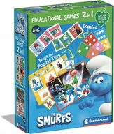 Puzzle - GRA SMERFY 2W1 DOMINO MEMORY - miniaturka - grafika 1