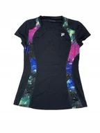 Koszulki i topy damskie - Sportowa koszulka czarna T-shirt damski FILA XS - miniaturka - grafika 1