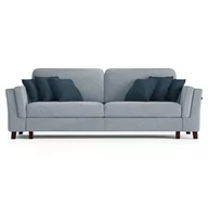 Sofy i kanapy - Rozkładana sofa trzyosobowa z funkcją spania Szara LASCO - miniaturka - grafika 1