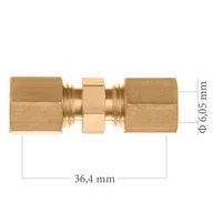 Przewody hamulcowe - Lacznik DO Rury CU 6,00 MM L-153 - miniaturka - grafika 1