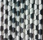 Słomki do napojów - Słomki Rurki Papierowe Piłka Nożna 10Szt - miniaturka - grafika 1