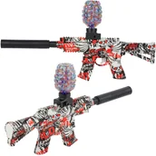 Zabawki militarne - Karabin pistolet automat na kulki żelowe wodne akumulator graffiti 7-8mm KZ-2203A - miniaturka - grafika 1