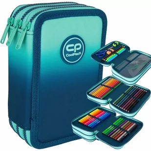 Patio Piórnik potrójny z wyposażeniem Jumper 3 Gradient Blue CoolPack F067690 - Piórniki - miniaturka - grafika 1