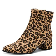 Kozaki damskie - Marco Tozzi Damskie 2-25302-45 modne kozaki, Leo Beige, 36 EU, c?tki be?, 36 EU - miniaturka - grafika 1