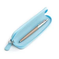 Zestawy piśmiennicze - Zestaw prezentowy długopis Parker Jotter Originals Beżowy z niebieskim etui - miniaturka - grafika 1