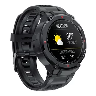 Smartwatch K22 Krokomierz Sportowy Męski Czarny - Monitory aktywności - miniaturka - grafika 1
