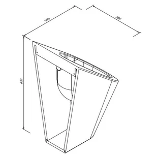 Pisuar wiszący Faneco stal szlachetna matowa czarny N13004BL - Akcesoria medyczne - miniaturka - grafika 6