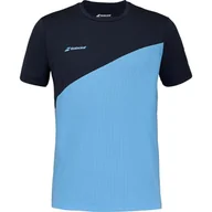 Koszulki sportowe męskie - Koszulka męska Babolat Drive Crew Neck Tee Men Drive Blue L - miniaturka - grafika 1