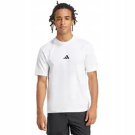 Koszulki męskie - Koszulka męska adidas Essentials Small Logo Single Jersey biała JF1092 XL - miniaturka - grafika 1