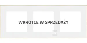 Ramka 3-krotna DUO: Biała, podstawa złota, SIMON55 - Klawisze i ramki - miniaturka - grafika 1