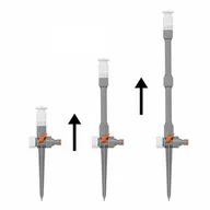 Węże ogrodowe i zraszacze - Zraszacz regulowany 0-360° z zaworem i przedłużką 27 cm na kolcu WHITE LINE - miniaturka - grafika 1