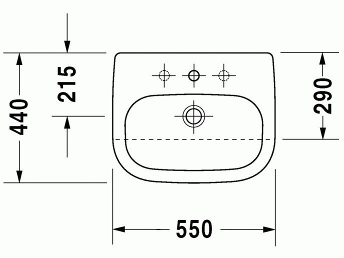 Duravit D-Code 55 55x44 0339550000