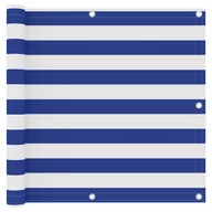 Parawany - vidaXL Parawan balkonowy, biało-niebieski, 90x300 cm, tkanina Oxford vidaXL - miniaturka - grafika 1