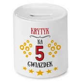 Skarbonki - Dla Krytyka Skarbonka na Urodziny Na Prezent z Nadrukiem ze Zdjęciem + Opakowanie na prezent (wzór 03) - miniaturka - grafika 1