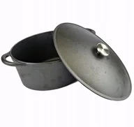 Brytfanny - Brytfanna garnek żeliwny kociołek 6,4L ciężka 33cm - miniaturka - grafika 1