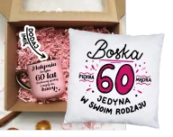 Gadżety dla niej i dla niego - Prezent na 60 urodziny - Zestaw Kubek na 60 urodziny oraz poduszka na 60 urodziny - miniaturka - grafika 1