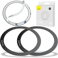 Pozostałe akcesoria do telefonów - Baseus Halo Series magnetyczny pierścień (2 szt./opakowanie) czarny PCCH000001 - miniaturka - grafika 1