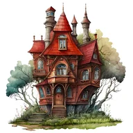 Pasmanteria - Naprasowanka Czerwony kapturek dom 2 - miniaturka - grafika 1