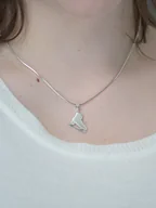 Naszyjniki - Łyżwa mała - zawieszka srebrna - miniaturka - grafika 1