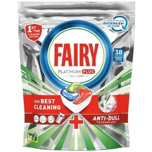 Fairy Kapsułki do zmywarek Platinum Plus All In One Cool Blue 38 szt - Środki do zmywarek - miniaturka - grafika 1