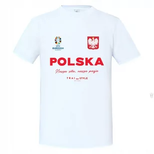 Koszulka męska kibica POLSKA EURO 2024 patriotyczna z Herbem T-shirt męski - Koszulki męskie - miniaturka - grafika 1