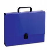 Szkolne artykuły papiernicze - Tadeo Trading Teczka z rączką a4 kobaltowa - miniaturka - grafika 1