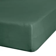 Prześcieradła - Wysokie prześcieradło 220x200+30cm bawełna jersey ciemnozielone Eurofirany - miniaturka - grafika 1
