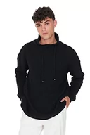 Swetry męskie - Trendyol Męska bluza z okrągłym kołnierzem zwykły zwykły sweter bluza, granatowy, S - miniaturka - grafika 1