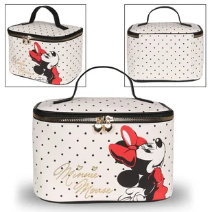 DISNEY Myszka Minnie Beżowa kosmetyczka kuferek podróżna, duża, z uchwytem, na zamek 24x15x15cm - Kosmetyczki, organizery i kuferki DISNEY Myszka Minnie Beżowa kosmetyczka kuferek podróżna, duża, z uchwytem, na zamek 24x15x15cm - Kosmetyczki, organizery i kuferki - miniaturka - grafika 1