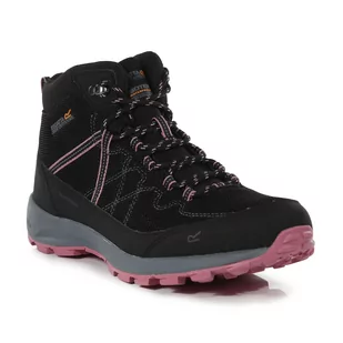 Regatta Damskie Buty Trekkingowe Lady Samaris Lite Czarno-wrzosowy, Rozmiar: 42 - Buty trekkingowe damskie - miniaturka - grafika 1