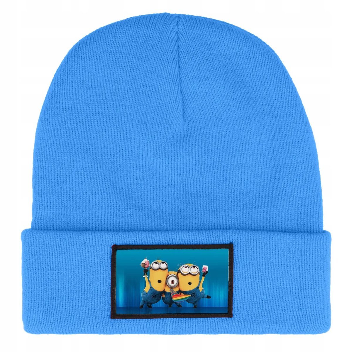CZAPKA BEANIE ZIMOWA CIEPŁA NIEBIESKA DLA DZIECI Z MOTYWEM GRU RÓŻNE WZORÓW