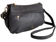 Torebki damskie - Torebka Damska, Miejska Stylowa Mała Listonoszka na Ramię, Kolor Szary - miniaturka - grafika 1