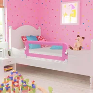 Zabezpieczenia dla dzieci - VIDAXL, Barierka do łóżeczka dziecięcego, 42x120 cm, Różowa - miniaturka - grafika 1