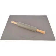 Miseczki i talerzyki dla dzieci - Kassel Stolnica silikonowa z wałkiem KASSEL, szara, - miniaturka - grafika 1