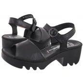 Sandały damskie - Sandały Tull Mousse Black/Black P501503000 (FL403-a) FLY London - miniaturka - grafika 1