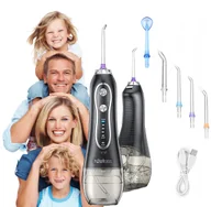 Irygatory do zębów - IRYGATOR DO ZĘBÓW BEZPRZWODOWY H2oFloss + 5 DYSZ KOŃCÓWEK - miniaturka - grafika 1