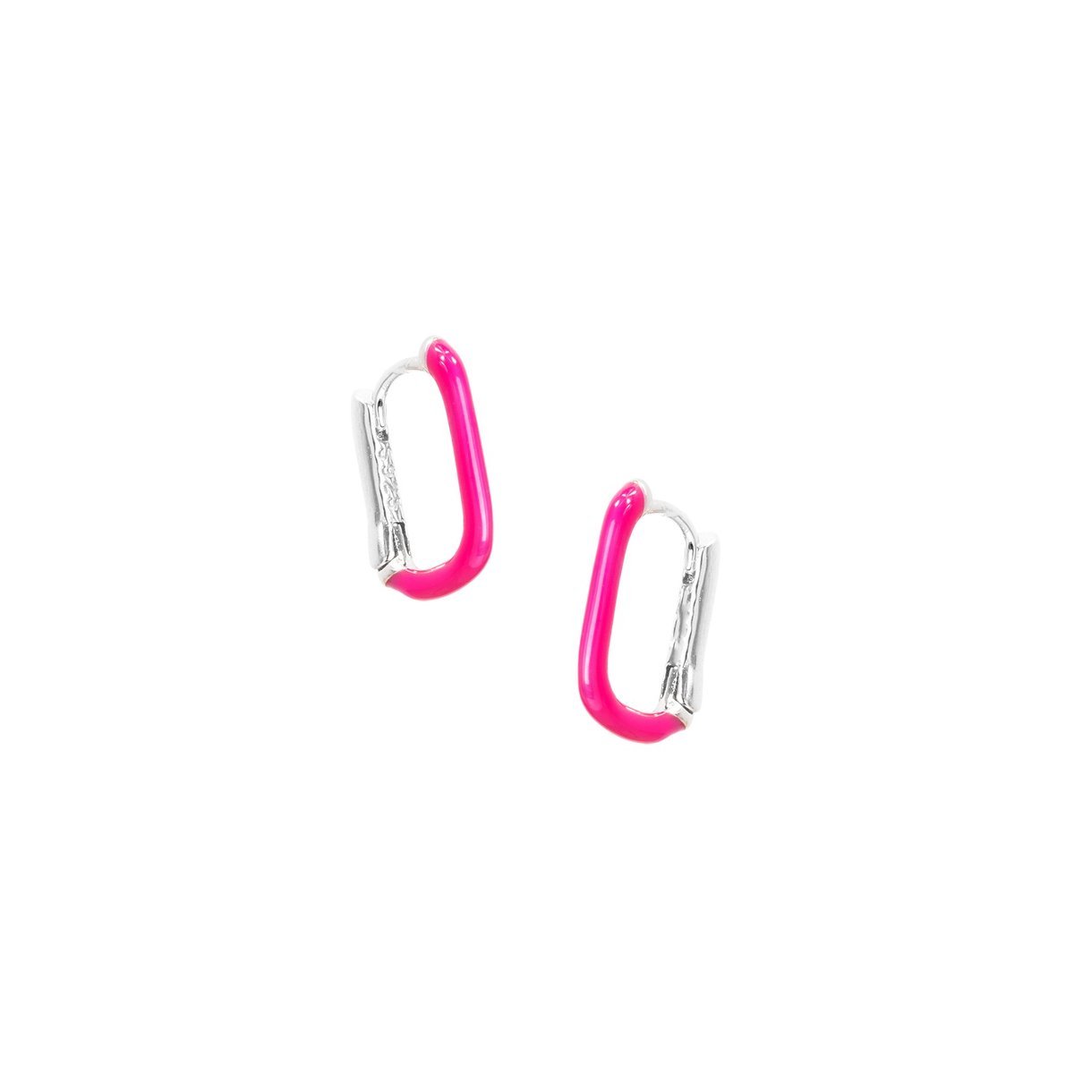 Srebrne kolczyki 925 Modern Pink