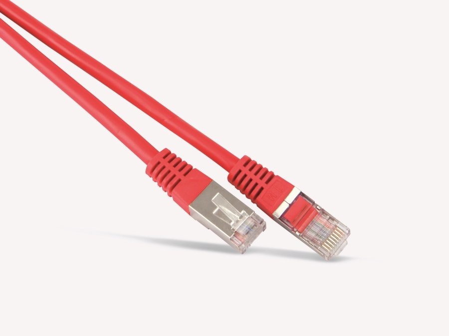 Kabel sieciowy S-Conn 1m RJ45 czerwony Cat6 S/FTP (S-STP) (TC75711Hr)