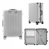 Walizki - Walizka średnia NINETYGO All-round Guard 66,6cm srebrna zamek TSA - miniaturka - grafika 1