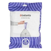 Worki na śmieci - Brabantia PerfectFit worki na śmieci 15 20L(D) 40 szt w rolce White - miniaturka - grafika 1