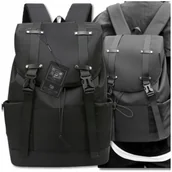 Plecaki - Plecak CZARNY Do Samolotu PODRÓŻNY Miejski BAD&BAGS Wodoodporny Podręczny - miniaturka - grafika 1