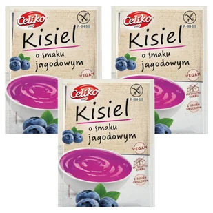Celiko Kisiel jagodowy bezglutenowy Zestaw 3 x 40 g - żywność - Kisiel Celiko Kisiel jagodowy bezglutenowy Zestaw 3 x 40 g - żywność - Kisiel - miniaturka - grafika 1