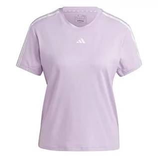 Koszulki i topy damskie - adidas Damska koszulka (Short Sleeve) Tr-Es 3S T, Bliss Lilac/White, IC5044, L - grafika 1