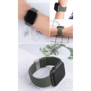 Strap Fabric opaska do Watch 7 / 6 / SE / 5 / 4 / 3 / 2 (41mm / 40mm / 38mm) pleciony materiałowy pasek bransoletka do zegarka wzór 3 - Etui i futerały do telefonów - miniaturka - grafika 5