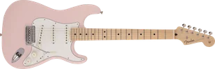 Fender Made in Japan Junior Collection Stratocaster Maple Fingerboard Satin Shell Pink - Gitary elektryczne - miniaturka - grafika 1